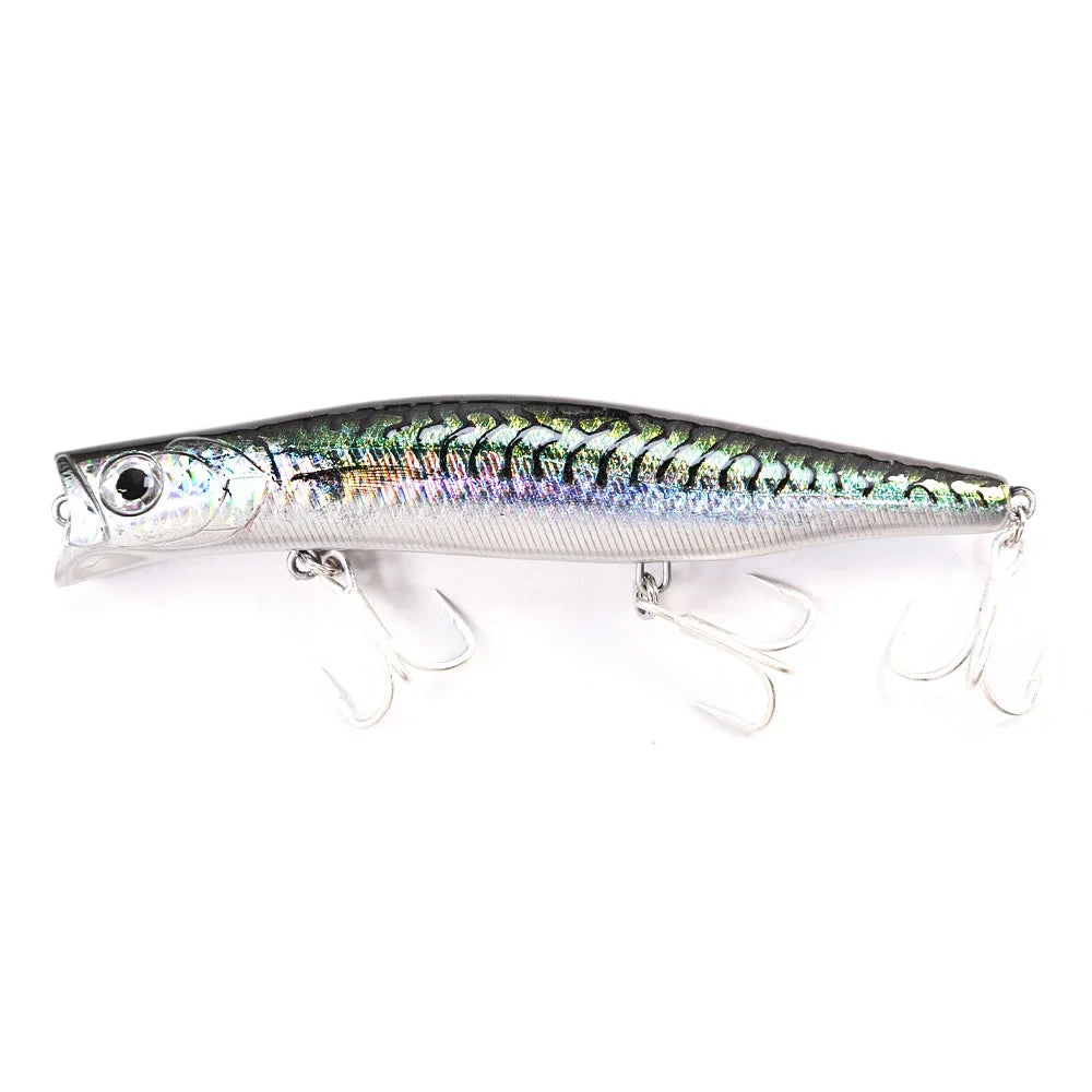 B&U Floating Minnow Jerkbait Lure – Saltwater Bass & Pike 3D Fishing Jerkbait Lure P3 green 1pc-124mm-23.4g