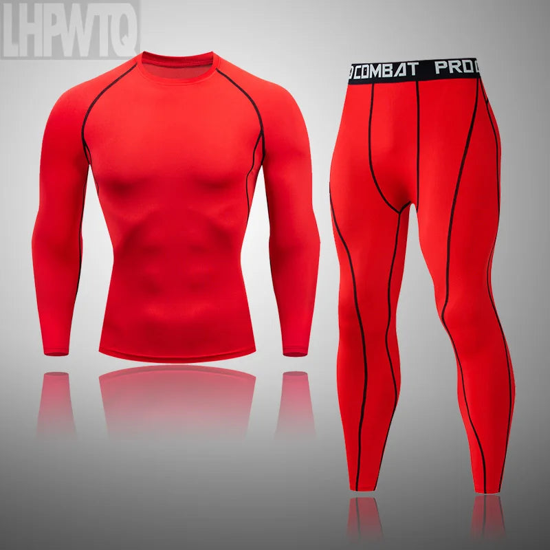 Men's Thermal Compression Long Johns Set – Quick-Dry Base Layer Thermal Underwear Set P3 Sets XL