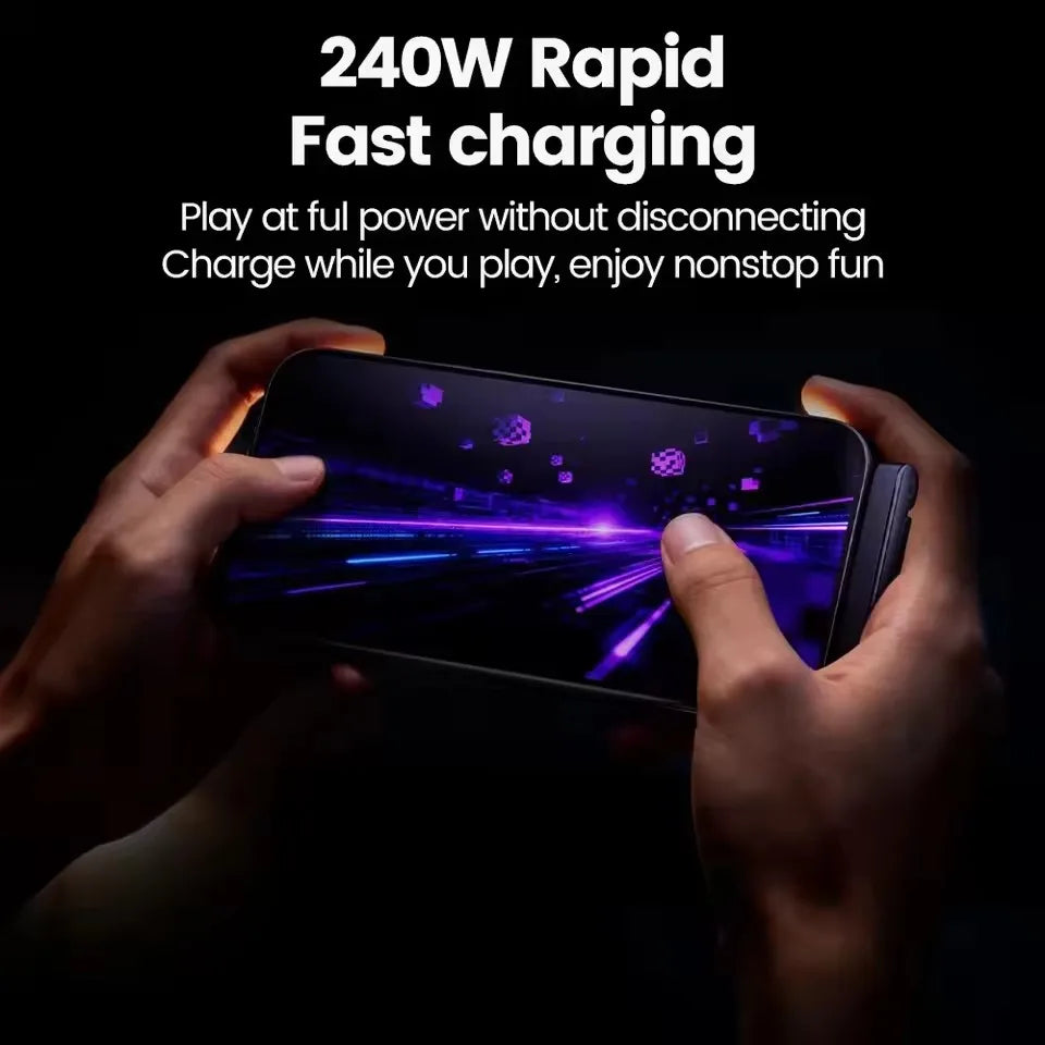 2-in-1 USB-C to USB-C Cable 240W Fast Charge + Desktop Stand USB-C Charging Cable P3