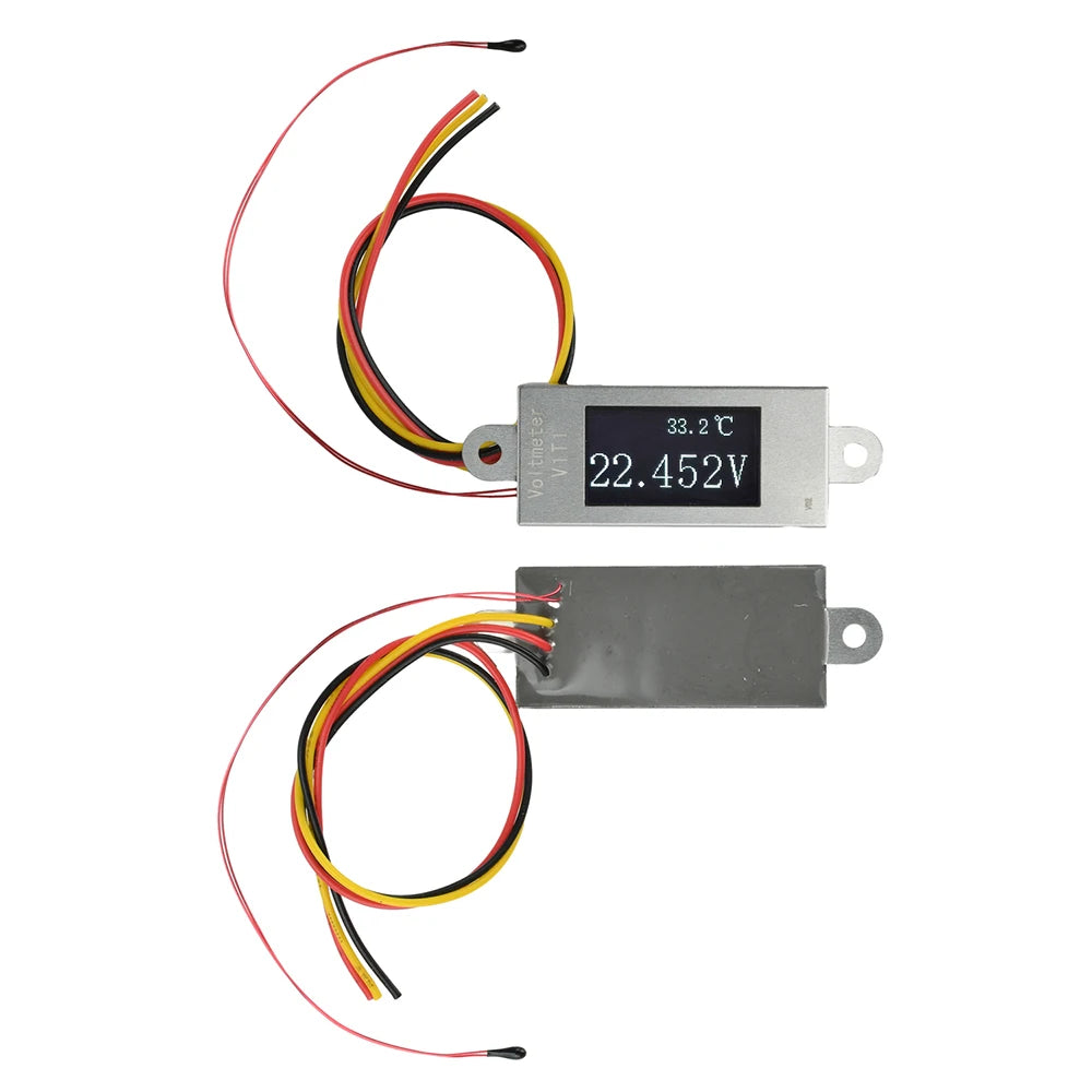 Gaqqee Mini OLED Voltmeter DC 5–30V & Temperature Meter Digital Voltmeter Meter P3 1PCS