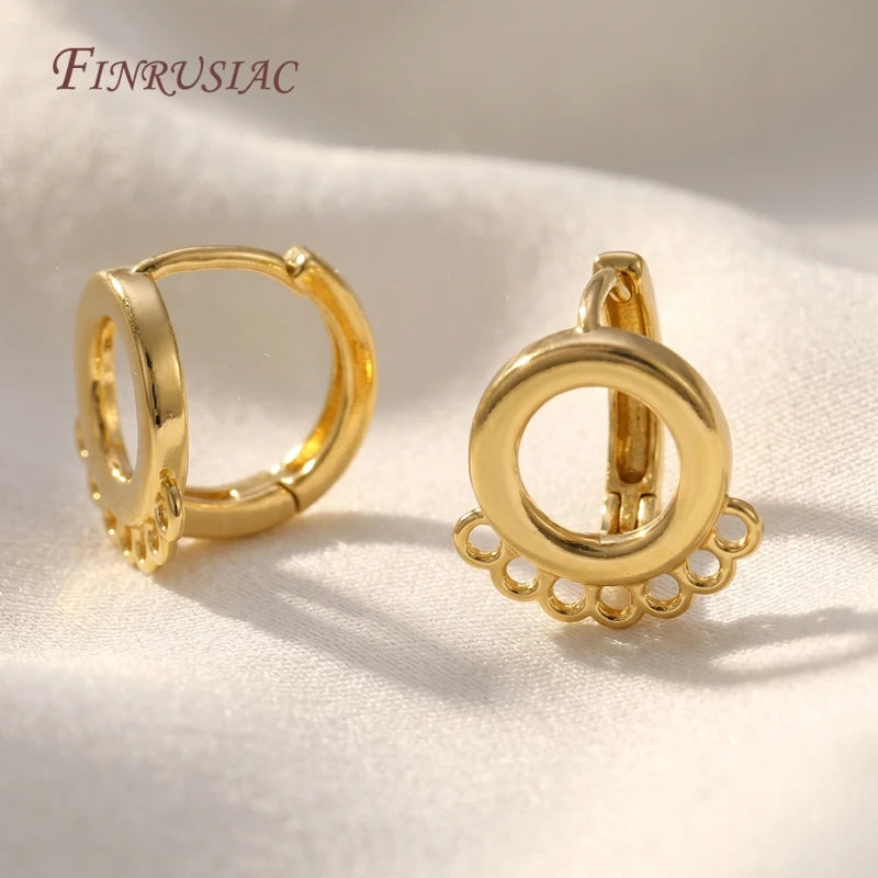 18K Gold Plated Leverback Earring Hooks – 4 Textured Styles Earring Hooks Findings P3