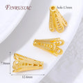 18K Gold Plated Filigree Cone Bead Caps – DIY Jewelry Findings Jewelry Bead Caps P3 18K Real Gold Plated 4 pieces