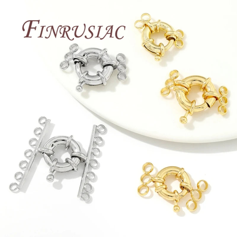 18K Gold Plated Round Spring Clasps – DIY Jewelry Findings Jewelry Findings P3