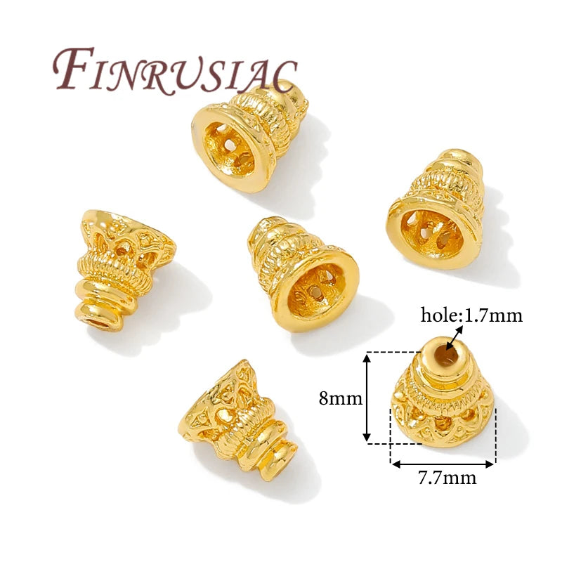 18K Gold Plated Bead Caps & Spacer Beads | DIY Jewelry Findings Jewelry Findings P3 18K Real Gold Plated 10 pcs