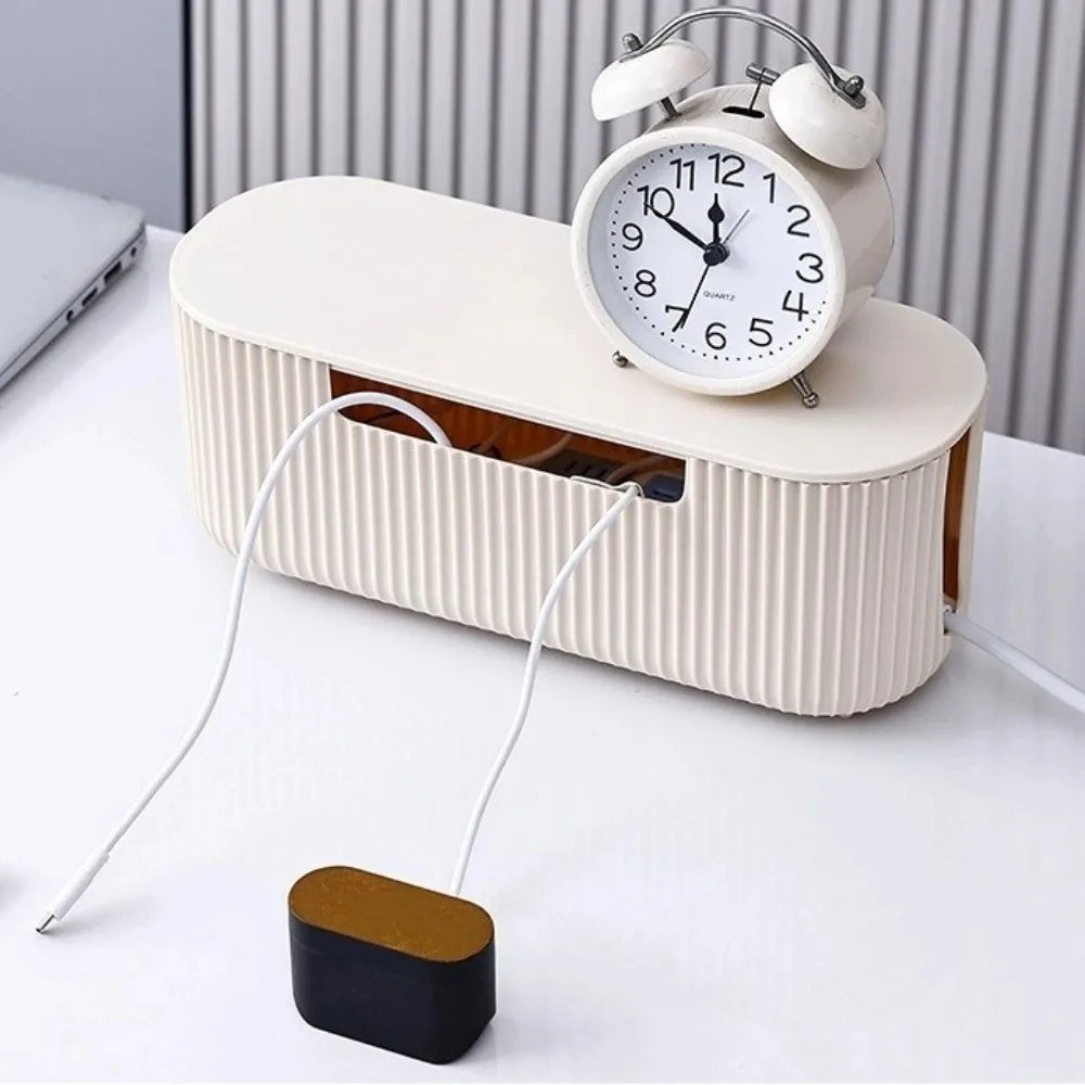 Desktop Cable Storage Box with Lid – Dustproof Wire Organizer Cable Storage Box P3