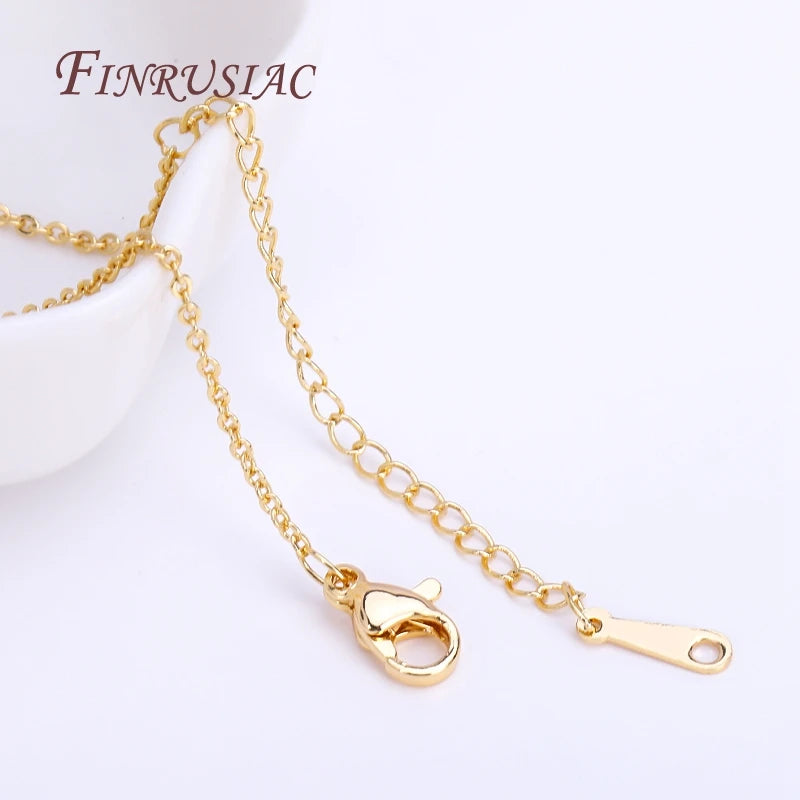 18K Gold Plated O Chain & Bead Chain for Necklace Making 49cm Jewelry Making Chain P3
