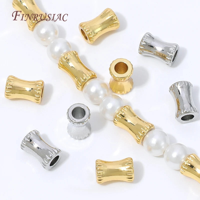 18K Gold Plated Bamboo Tube Spacer Beads | DIY Jewelry Findings Jewelry Spacer Beads P3