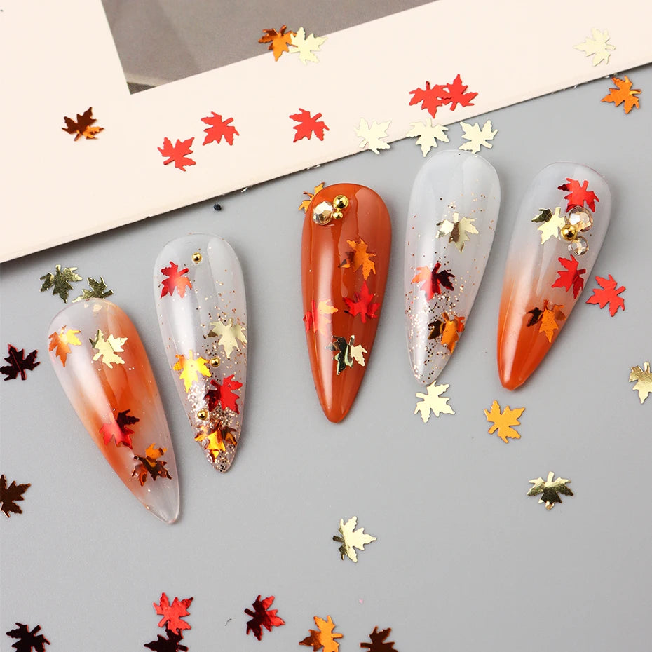 Maple Leaf Nail Art Charms – Autumn Sequins Decorations Nail Art Charms P3