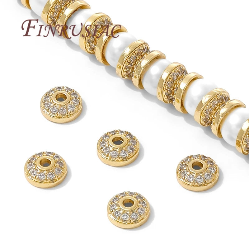 6.5mm 18K Gold Plated Brass Round Bead Caps | DIY Jewelry Bead Caps P3