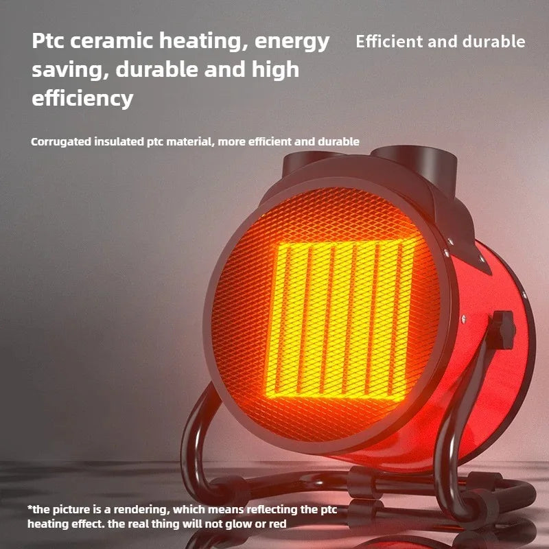 Portable 2000W Space Heater | Thermostat, 2 Settings & Fan Mode Portable Space Heater P3