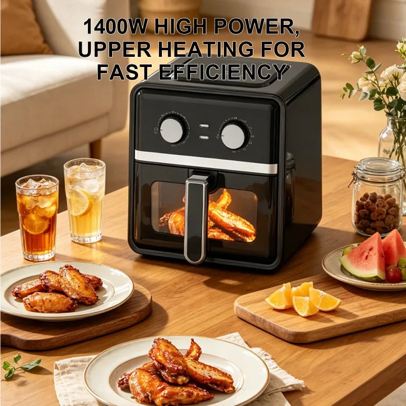 DUTRIEUX Large Capacity Air Fryer Oven | Visible Window & Knob Air Fryer Oven P3