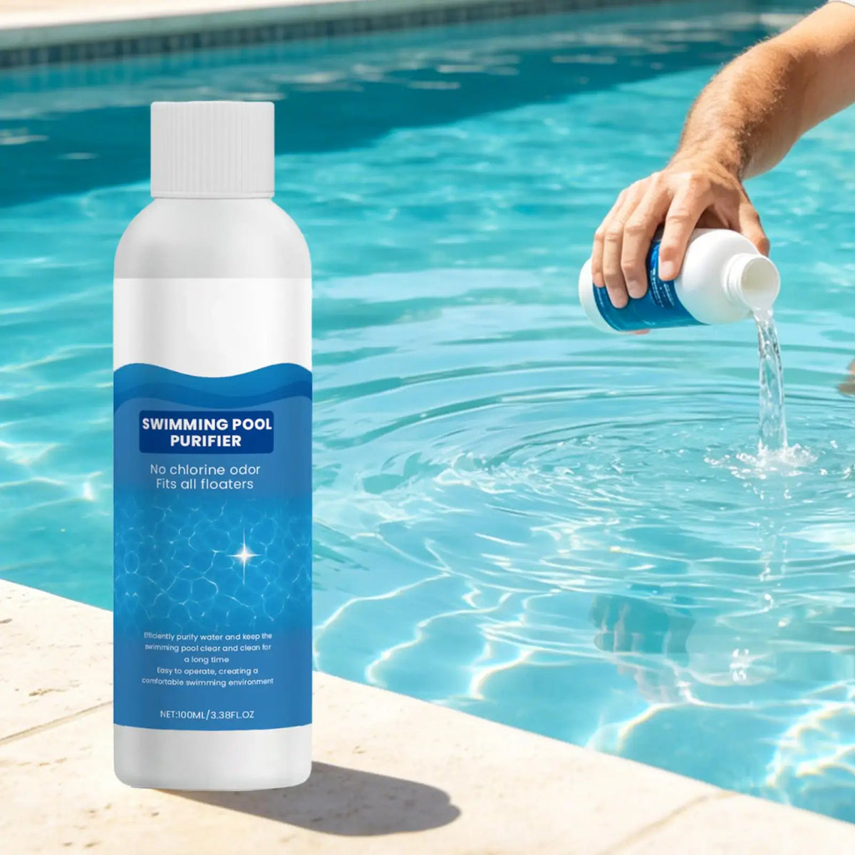100ml Pool Water Clarifier Liquid – Above Ground & Hot Tub Pool Water Clarifier P3