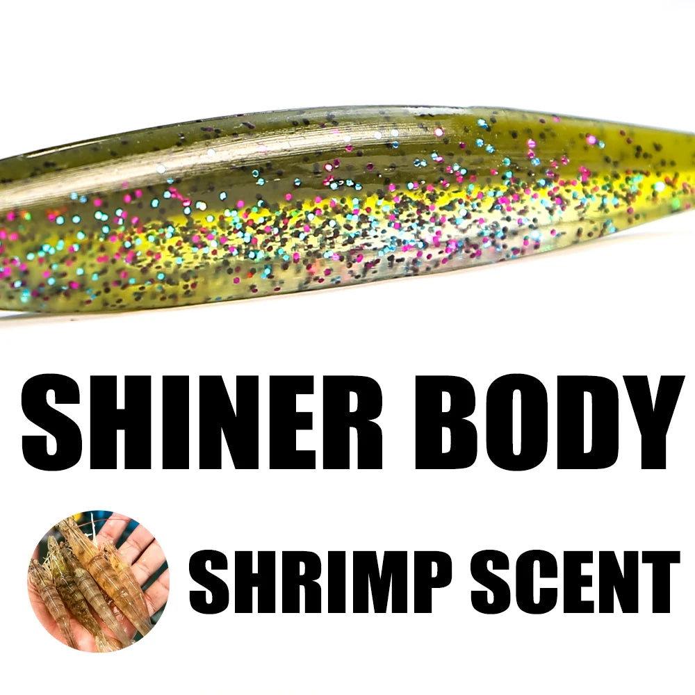 B&U Easy Shiner T-Tail Shad Soft Lures 50/70/90mm – Bass Pike Soft Fishing Lure P3