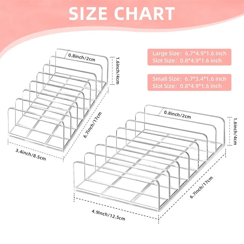 Acrylic 7-Section Eyeshadow Palette Makeup Organizer Makeup Palette Organizer P3