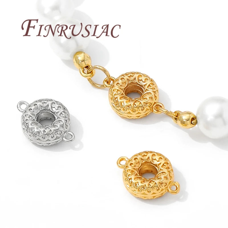 18K Gold Plated Round Connectors – DIY Jewelry Findings Jewelry Connectors P3