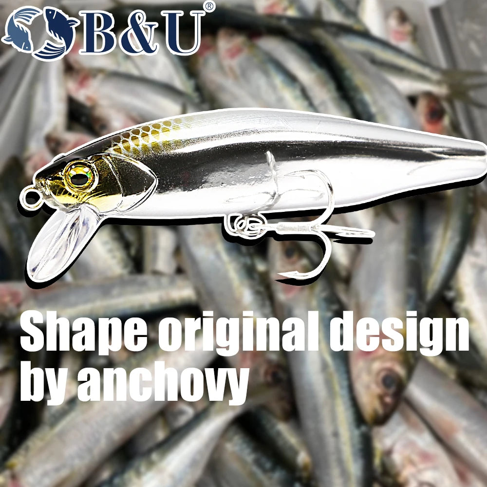 B&U 82S 27g Sinking Minnow Saltwater Hard Lure | Long Cast Saltwater Fishing Lure P3