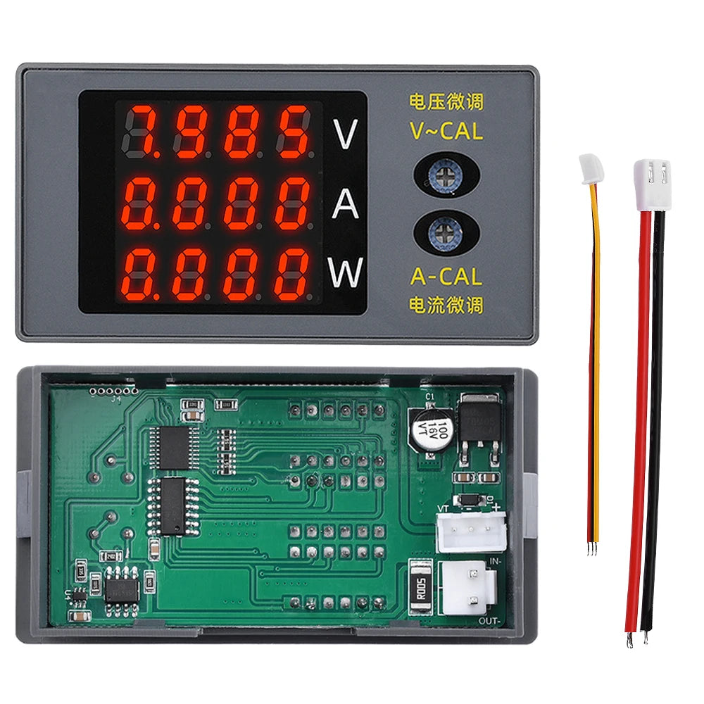 DC730 Digital Voltmeter Ammeter Power Meter DC 0–100V 10A 1000W Digital Power Meter P3 Red Red Red