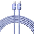 120W USB-C Braided Fast Charging Cable 6A | iPhone Samsung USB-C Charging Cable P3 Purple 1.5m