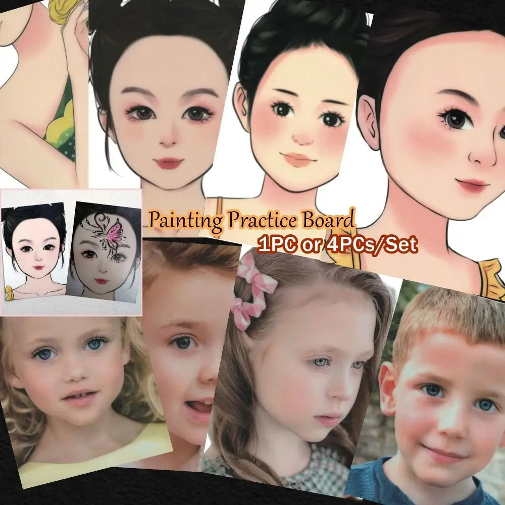 Reusable Face Painting Practice Stencil Board – Kids & Beginners Face Painting Stencil P3