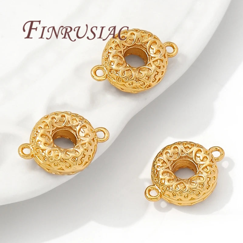 18K Gold Plated Round Connectors – DIY Jewelry Findings Jewelry Connectors P3