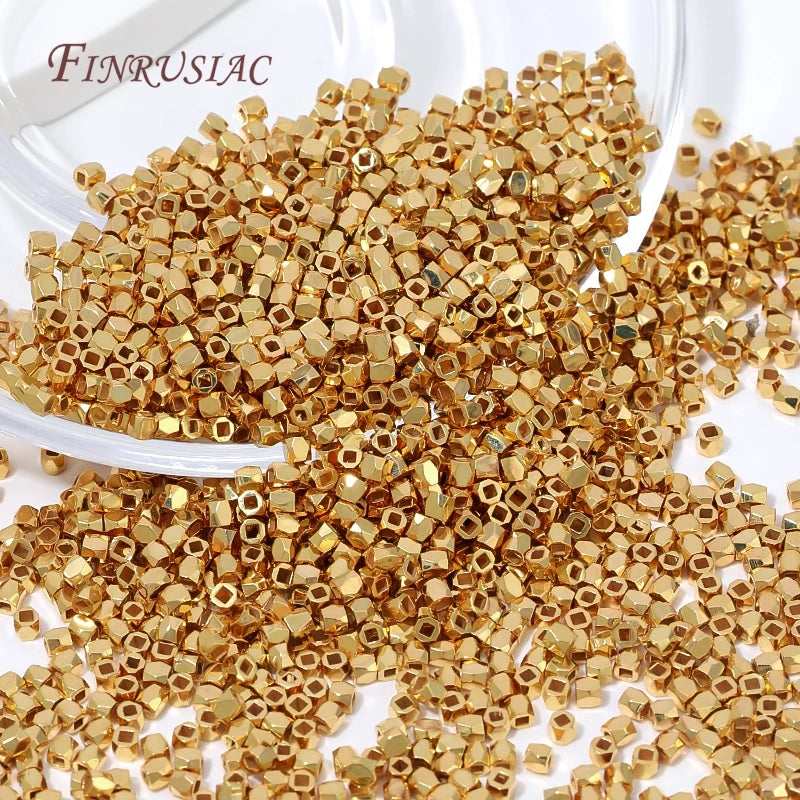 18K Gold Plated Zircon Spacer Beads – Brass DIY Jewelry Findings DIY Jewelry Beads P3