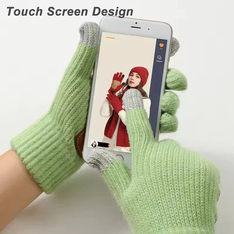 Unisex Knit Winter Gloves – Touchscreen Full Finger Outdoor Knit Winter Gloves P3