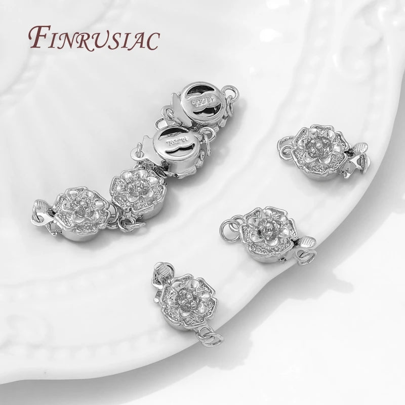 Brass Flower Lobster Clasps – Gold Plated DIY Jewelry Findings Jewelry Clasp Finding P3