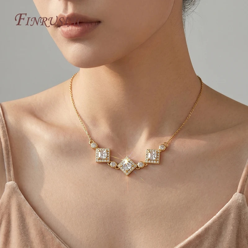 18K Gold Plated Rhombus CZ Connector Links | DIY Jewelry Findings Jewelry Connector Findings P3