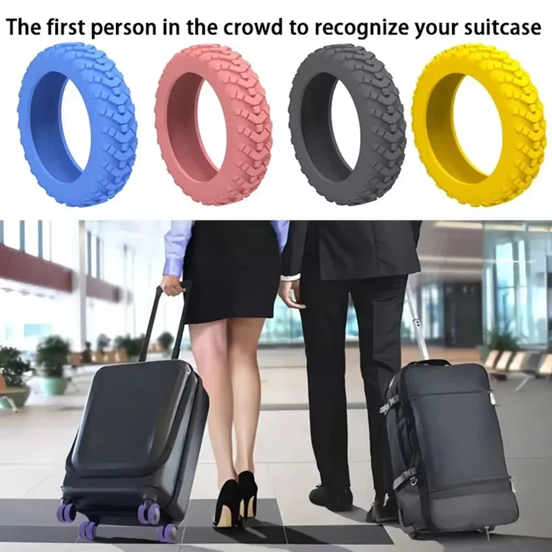 Silicone Luggage Wheel Covers – Quiet Caster Protectors 8-Pack Luggage Wheel Covers P3