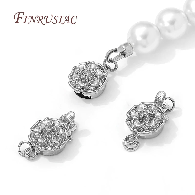 Brass Flower Lobster Clasps – Gold Plated DIY Jewelry Findings Jewelry Clasp Finding P3