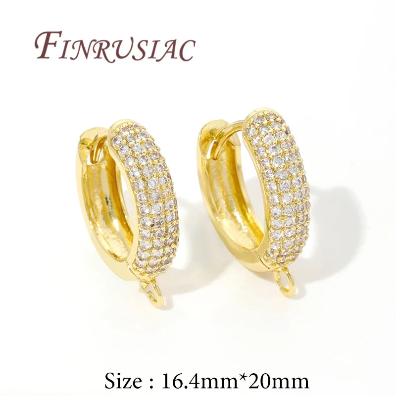 Rhodium Plated Earring Hooks & Clasps | DIY Jewelry Findings Earring Findings P3 18K Real Gold Plated 1 pair