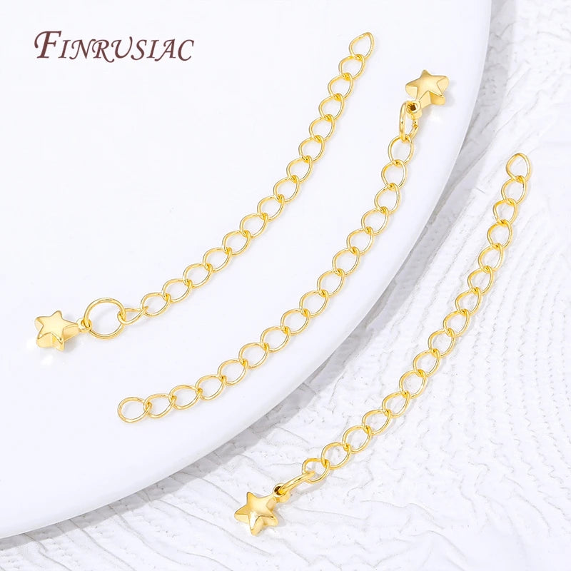 18K Gold Plated Star Chain Extender – Oval Cable Extension Jewelry Chain Extender P3
