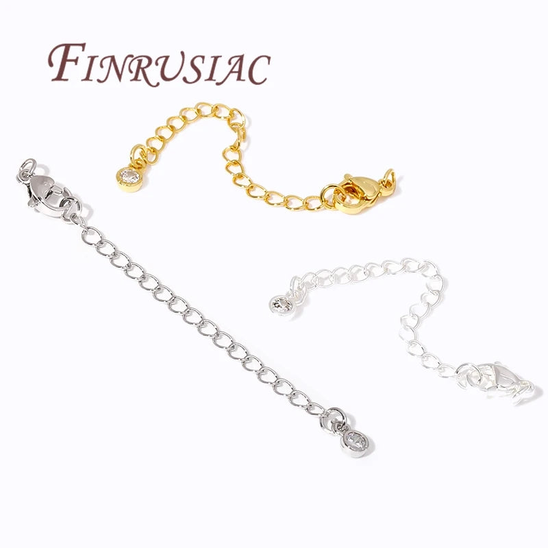 18K Gold Plated 5cm Extension Chain Lobster Clasp – DIY Jewelry Jewelry Extension Chain P3