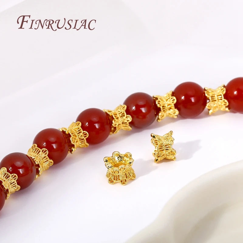 18K Gold Plated Brass Flower Spacer Bead Caps | DIY Jewelry Jewelry Spacer Beads P3
