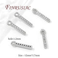 18K Gold Plated Brass Zircon Charms – DIY Jewelry Pendants Jewelry Charm Findings P3 Rhodium Plated 5 pieces