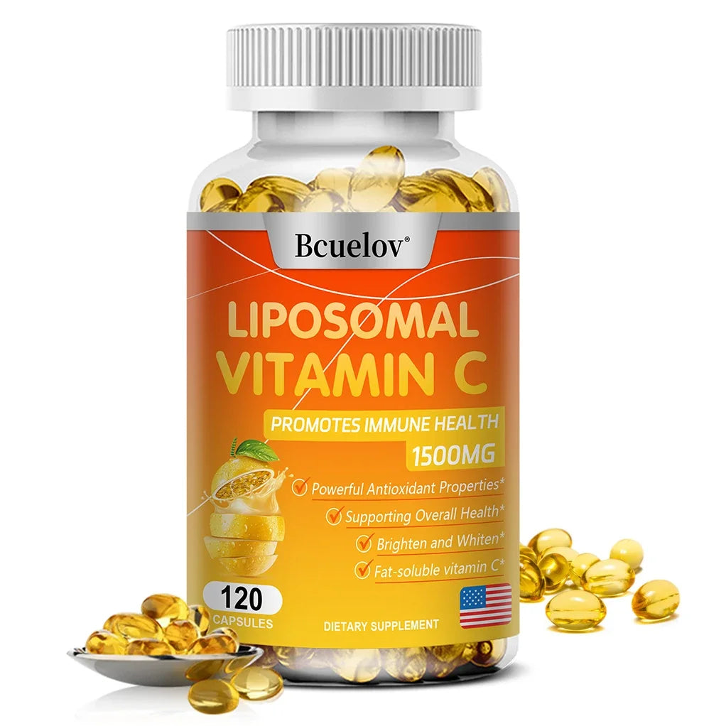 STRESSXCEL Liposomal Vitamin C Capsules | Antioxidant & Skin Vitamin C Supplement P3 120 count-1 bottle
