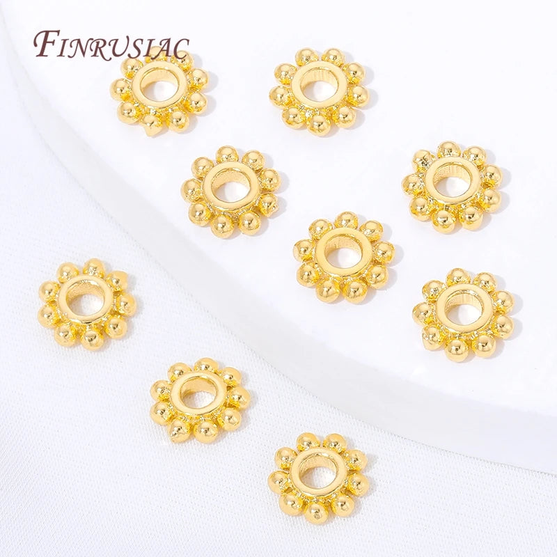 18K Gold Plated Flower Spacer Beads – DIY Jewelry Making Jewelry Spacer Beads P3