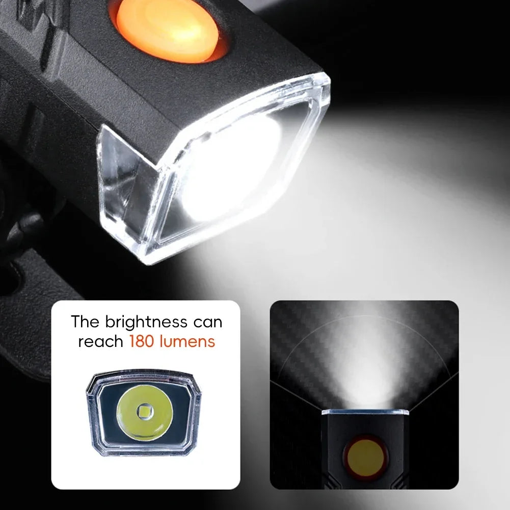 USB Rechargeable Bike Front Light | 180LM, 3 Modes, IPX6 Bicycle Headlight P3