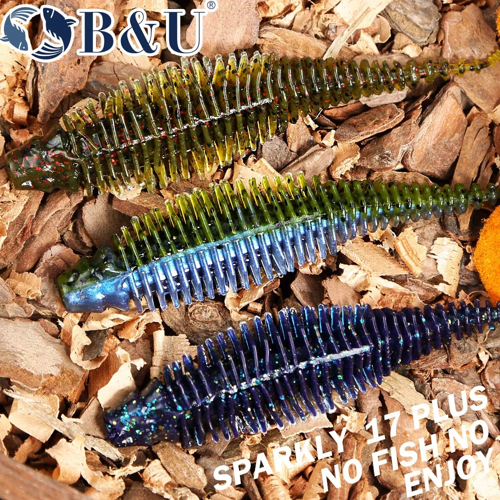 B&U 5-Pack 11.4cm Senko Wacky Worm Soft Bait – Bass & Perch Soft Fishing Lure P3