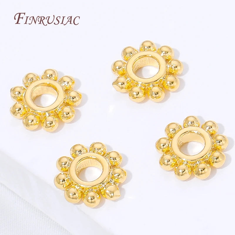 18K Gold Plated Flower Spacer Beads – DIY Jewelry Making Jewelry Spacer Beads P3