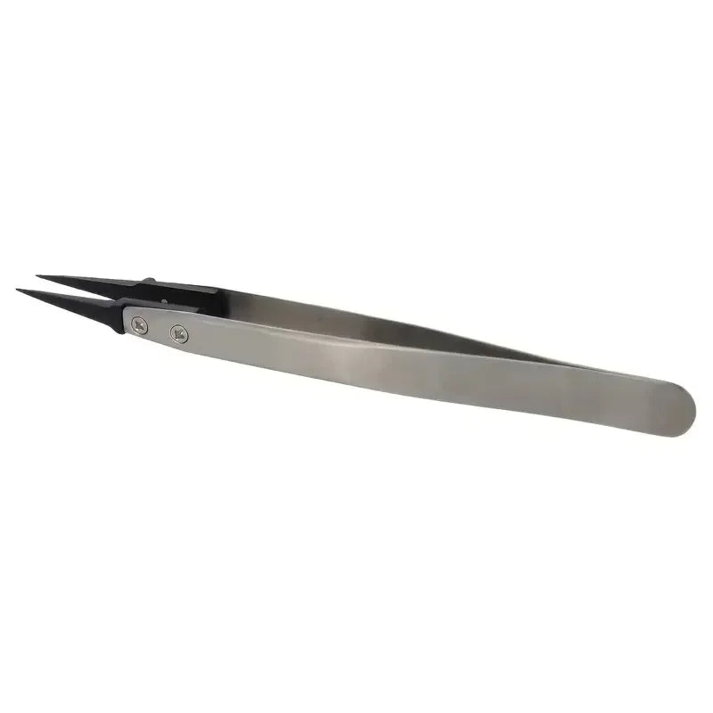 ESD Safe Precision Tweezers – Anti-Static Straight & Curved Precision Tweezers P3 Silver