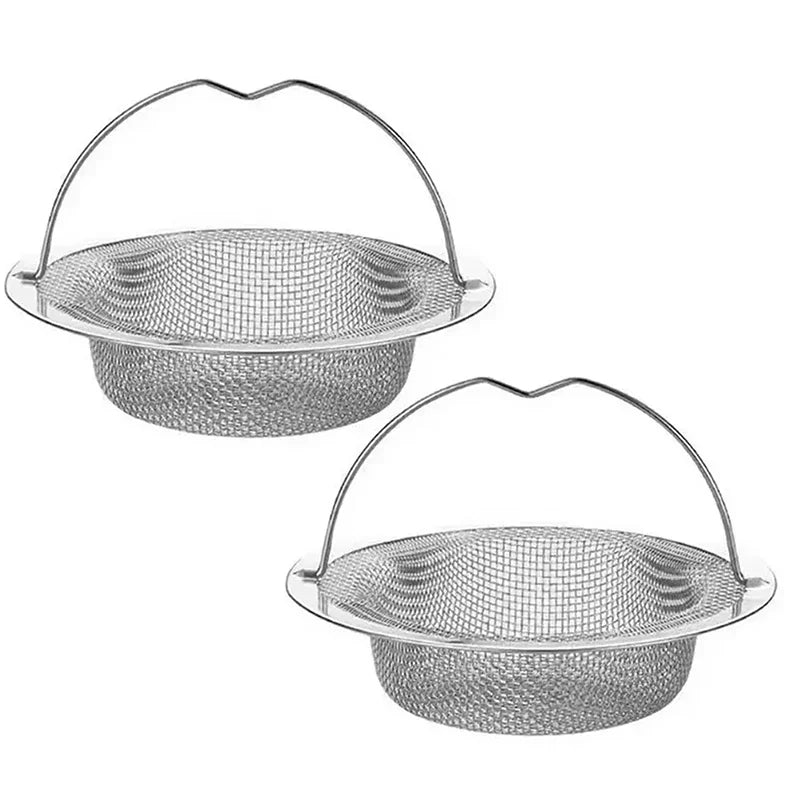 Stainless Steel Sink Drain Filter – Hair & Food Catcher 1-2 Pcs Drain Strainer Filter P3 2PCS