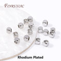 18K Gold Plated Brass Cube Spacer Beads – DIY Jewelry Making Jewelry Making Beads P3 Rhodium Plated 6mm-20pcs