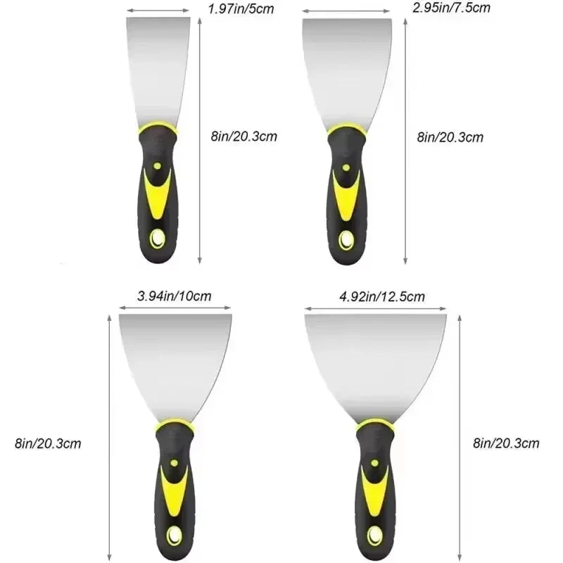 Stainless Steel Putty Knife Scraper Set – 2 3 4 5 Inch Putty Knife Scraper P3