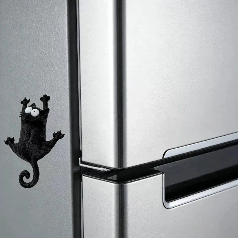 Cute Black Cat Fridge Magnet | Cartoon Home Decor Sticker Decorative Fridge Magnet P3