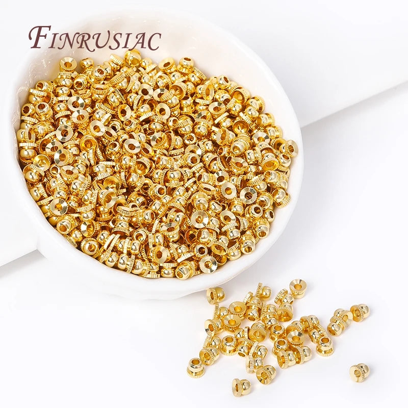 18K Gold Plated Bead Caps Spacer Beads – DIY Jewelry Findings Jewelry Findings Beads P3