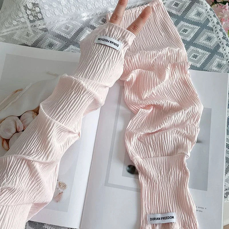 Ice Silk UPF 50+ Sun Sleeves – Women's Cooling UV Arm Cover UV Arm Sleeves P3 Pink