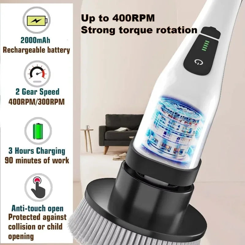Cordless Electric Spin Scrubber – Tile, Grout & Bathroom Brush Electric Spin Scrubber P3