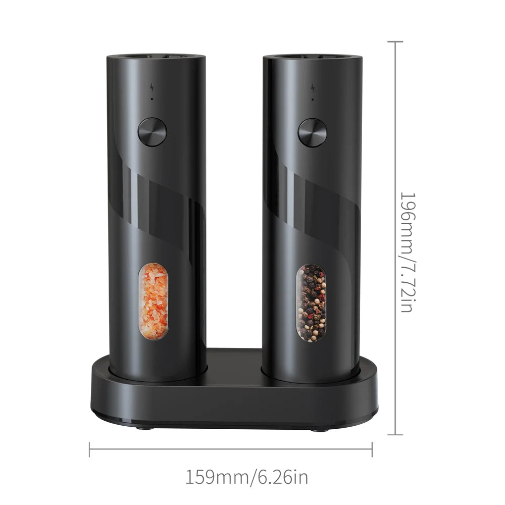 CLITON USB Rechargeable Electric Salt & Pepper Mill Grinder Electric Spice Grinder P3