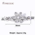 18K Gold Plated CZ Flower Pearl Clasp | DIY Jewelry Connector Jewelry Clasp Connector P3 Rhodium Plated 1 Piece